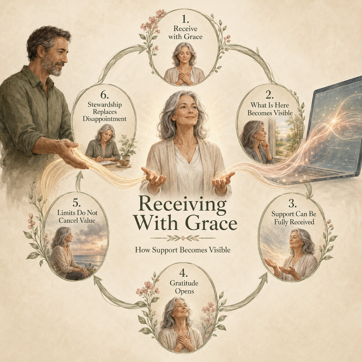 Receiving with Grace teaching graphic